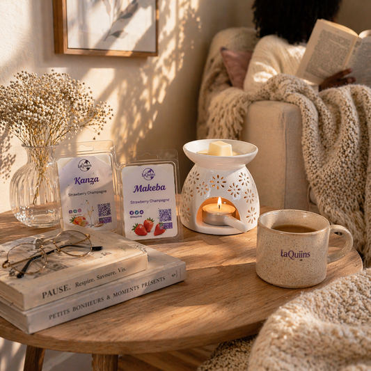 Ensemble Diffuseur Céramique blanc & Fondants Parfumés