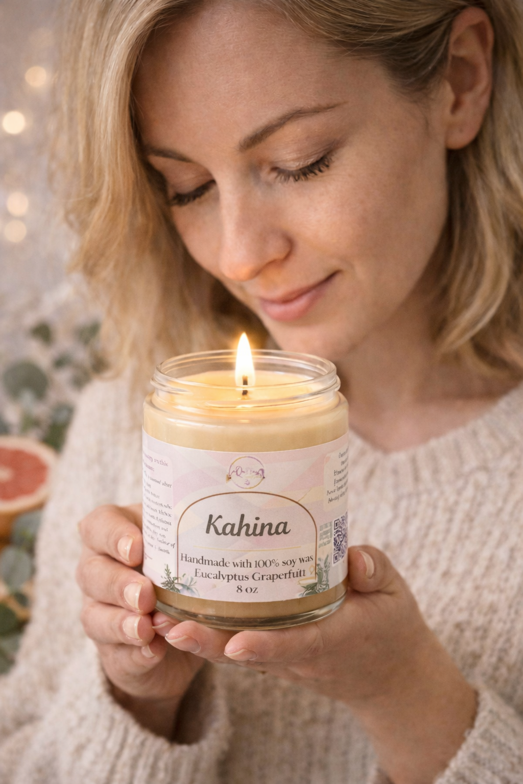 Kahina | Bougie Parfumée Eucalyptus Pamplemousse