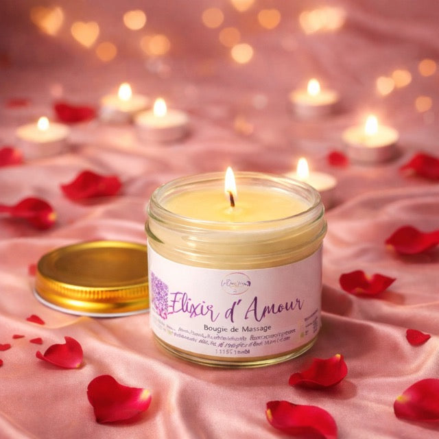 Bougie de Massage Saint-Valentin – Huile Chaude Sensuelle 