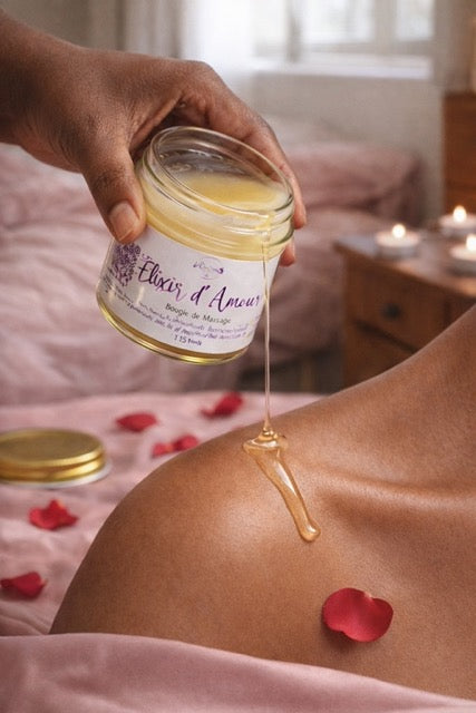 Bougie de Massage Saint-Valentin – Huile Chaude Sensuelle 
