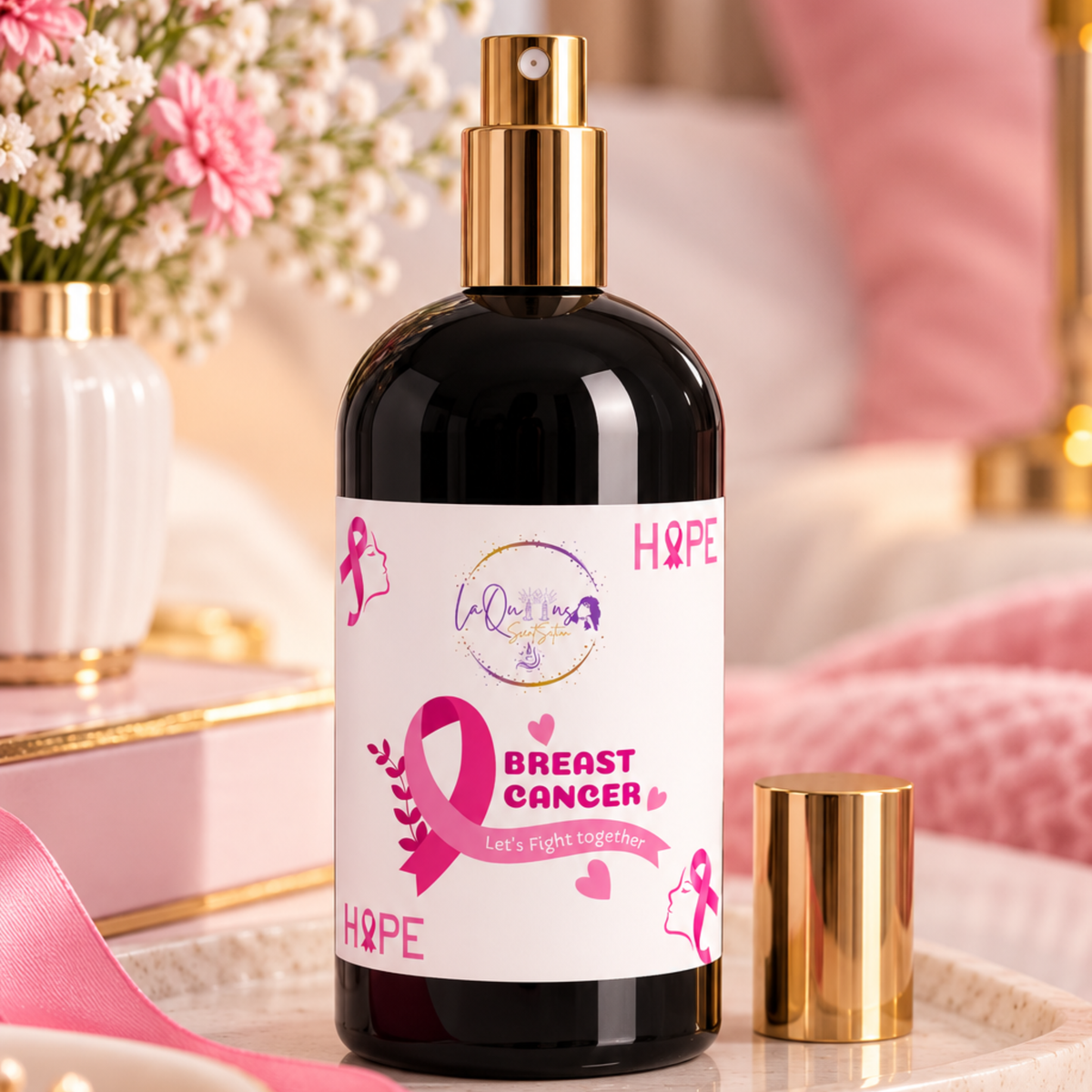 WARRIOR Candle & Room Spray | Breast Cancer Awareness Collection